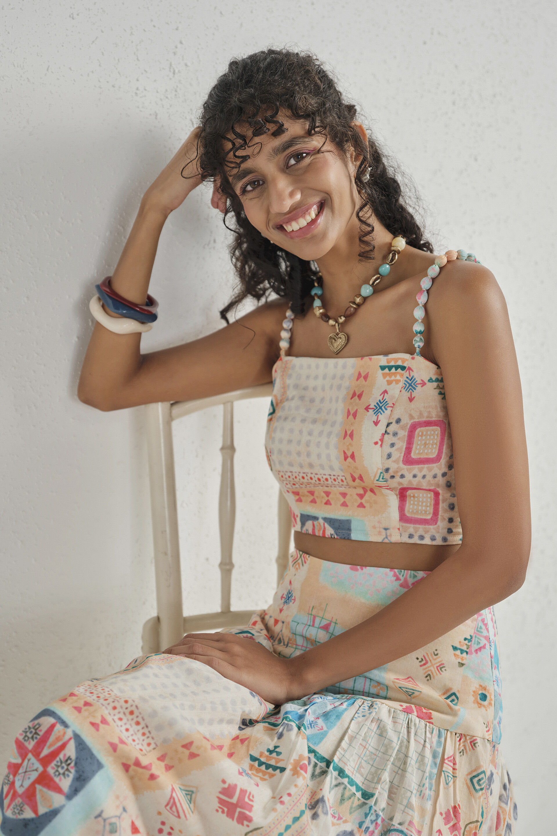 Print Play White Skirt Set, Off White, image 2